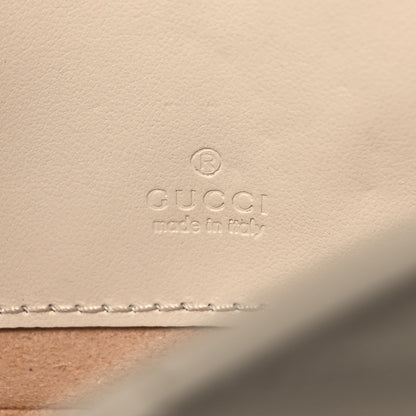 Gucci Calfskin Matelasse Mini GG Marmont Shoulder Bag With Card Holder White Black 7 of 11
