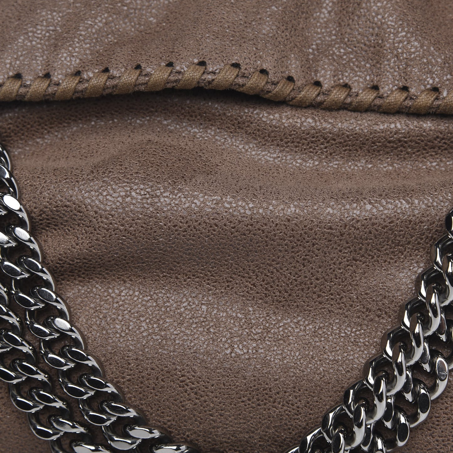 Shaggy Deer Falabella Fold Over Tote Brown