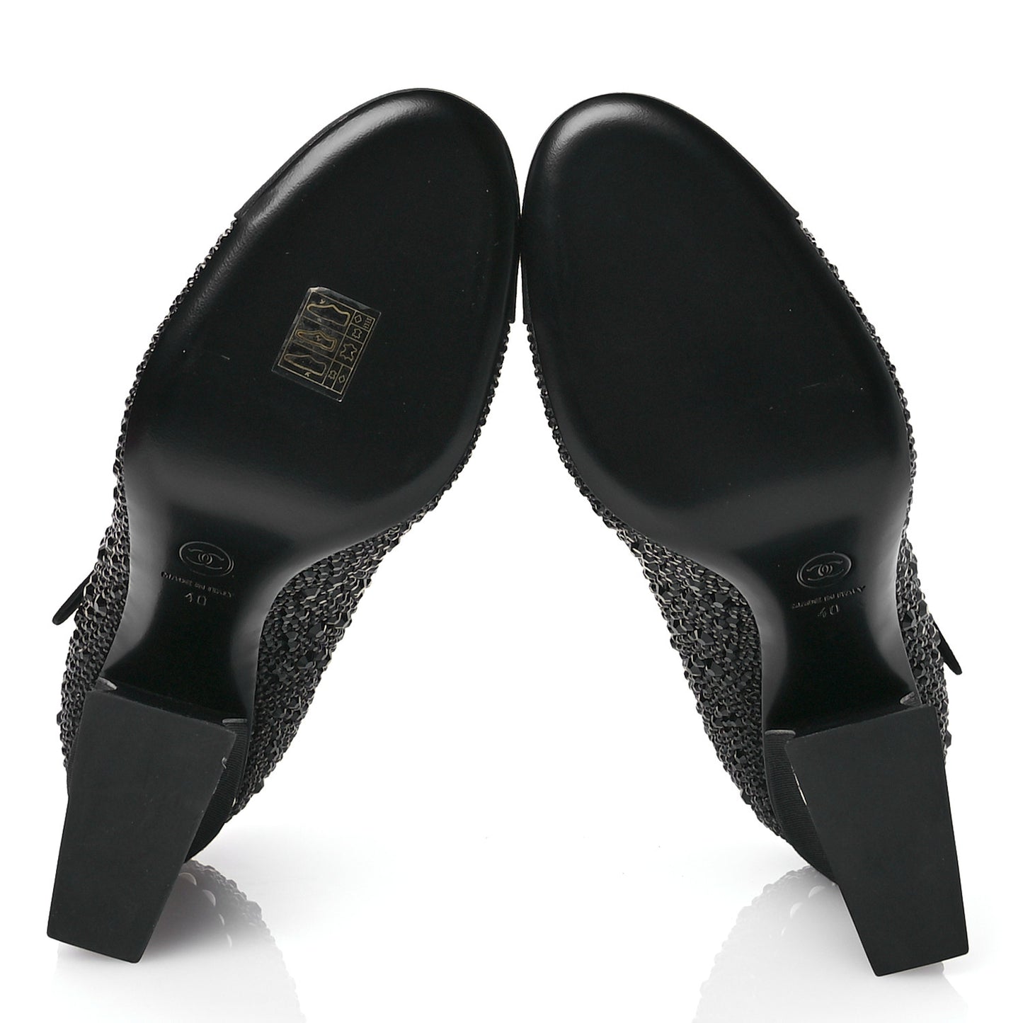 Strass Pearl Grosgrain Cap Toe Pumps 40 Black