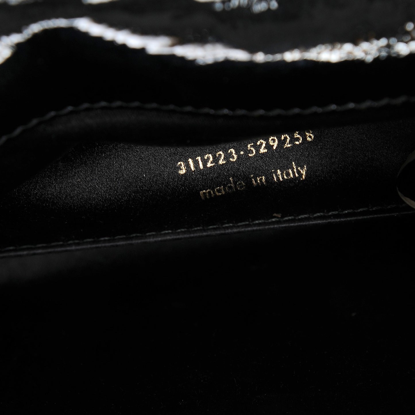 Textured Patent Monogram Large Belle De Jour Clutch Black