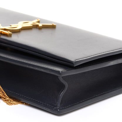 Saint Laurent Smooth Calfskin Classic Monogram Kate Tassel Chain Wallet Marine 10 of 11