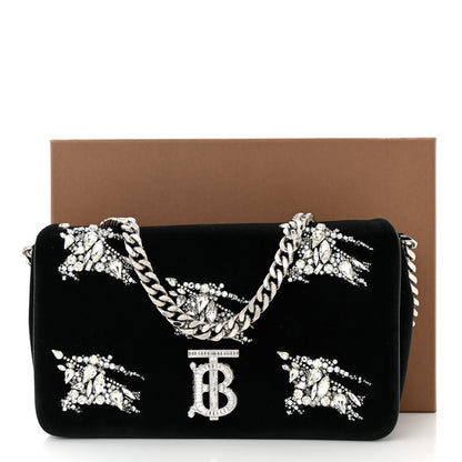 Burberry Velvet Crystal Small Lola Bag Black 11 of 11