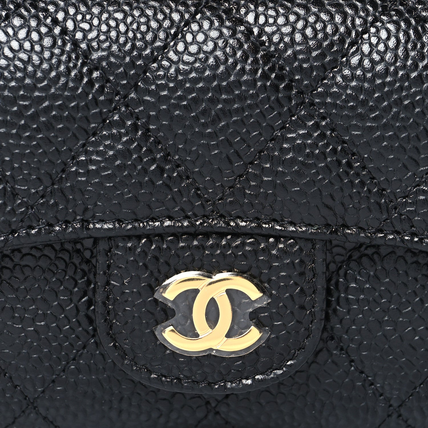 Chanel Caviar Quilted Flap Card Holder Black 9 of 9