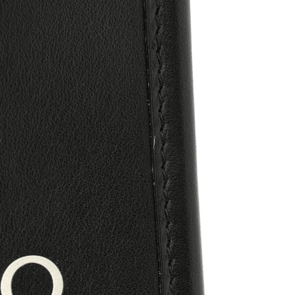 Jimmy Choo Smooth Calfskin Logo Mini Tote Black White 12 of 12