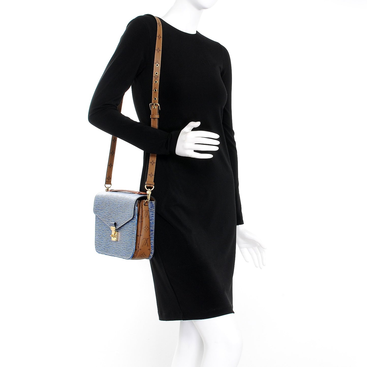 Epi Reverse Monogram Pochette Metis Denim Light