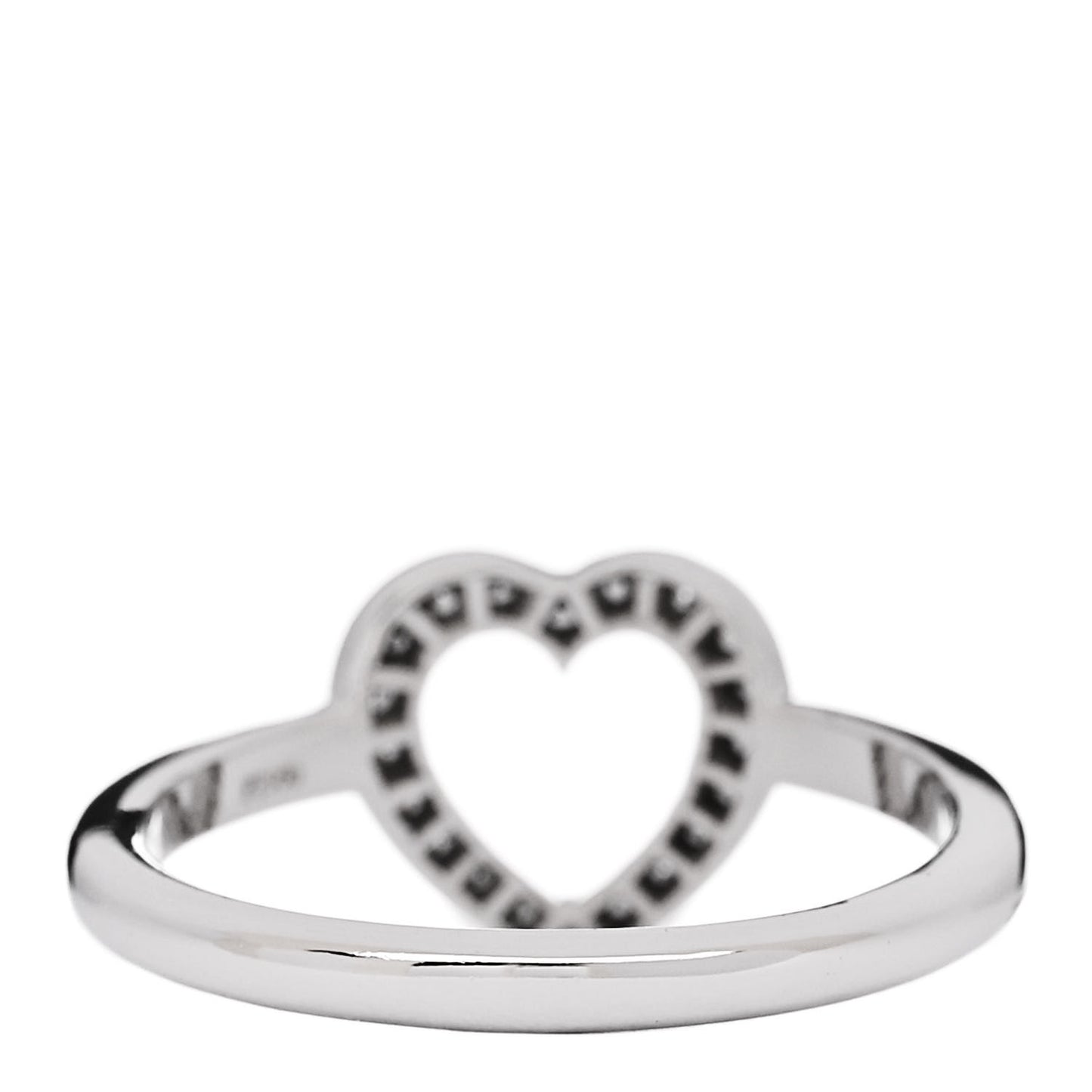 Platinum Diamond Heart Ring 49 4.75