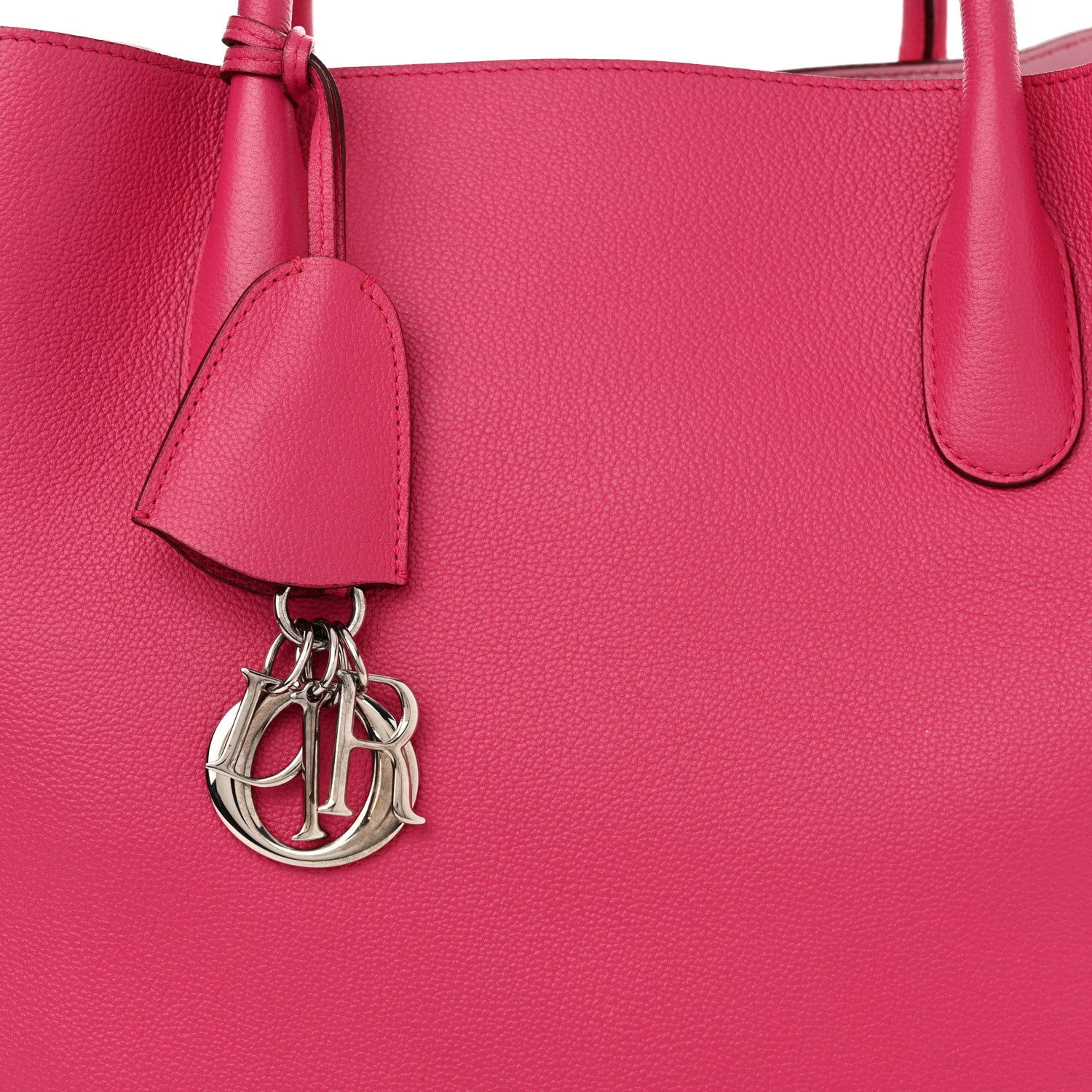Christian Dior Supple Grained Calfskin Large Open Bar Tote Pink 8 of 12