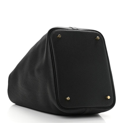 Hermes Taurillon Clemence Picotin Lock 22 MM Black 3 of 10