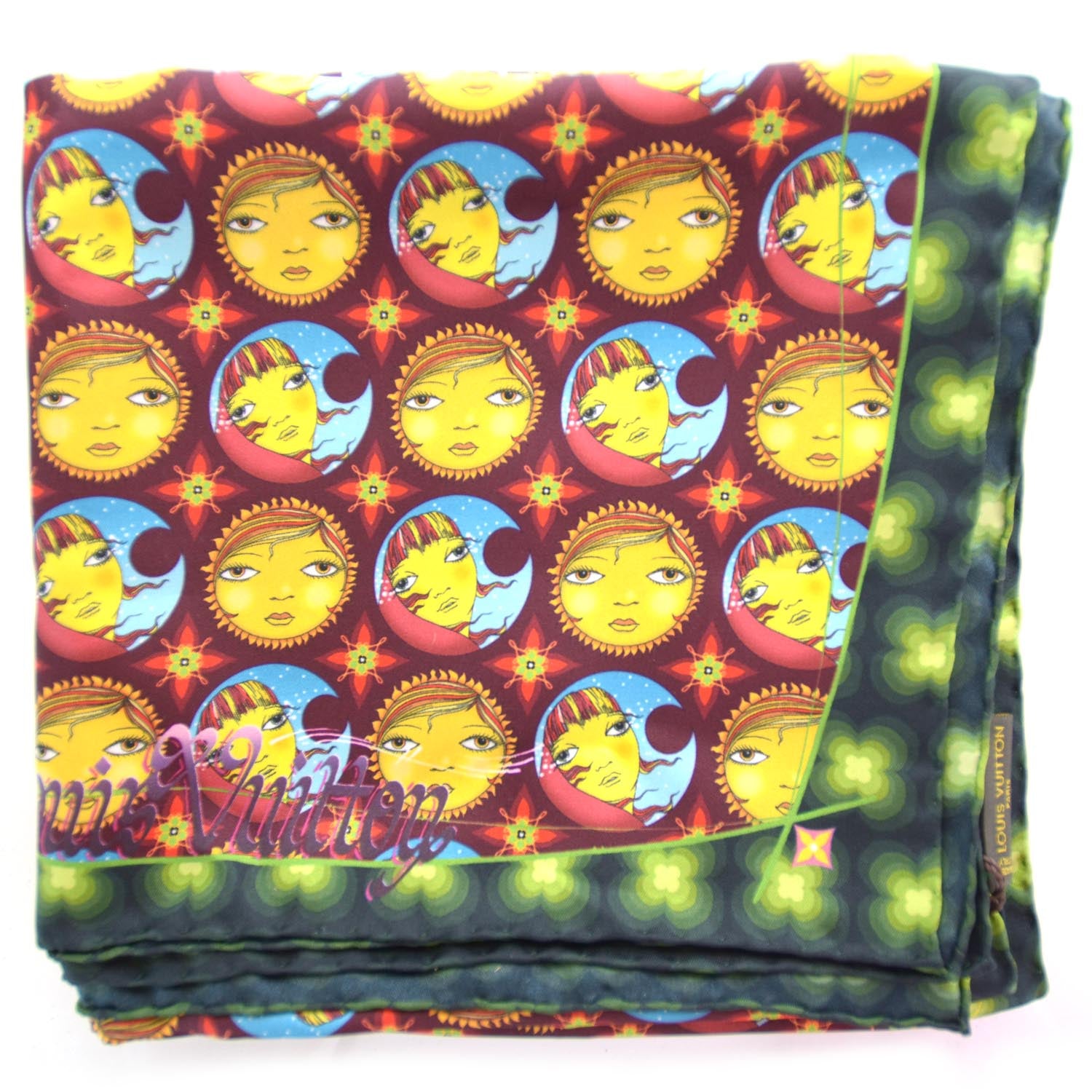 Louis Vuitton Mosaic Square Os Gemeos Silk Scarf 1 of 5