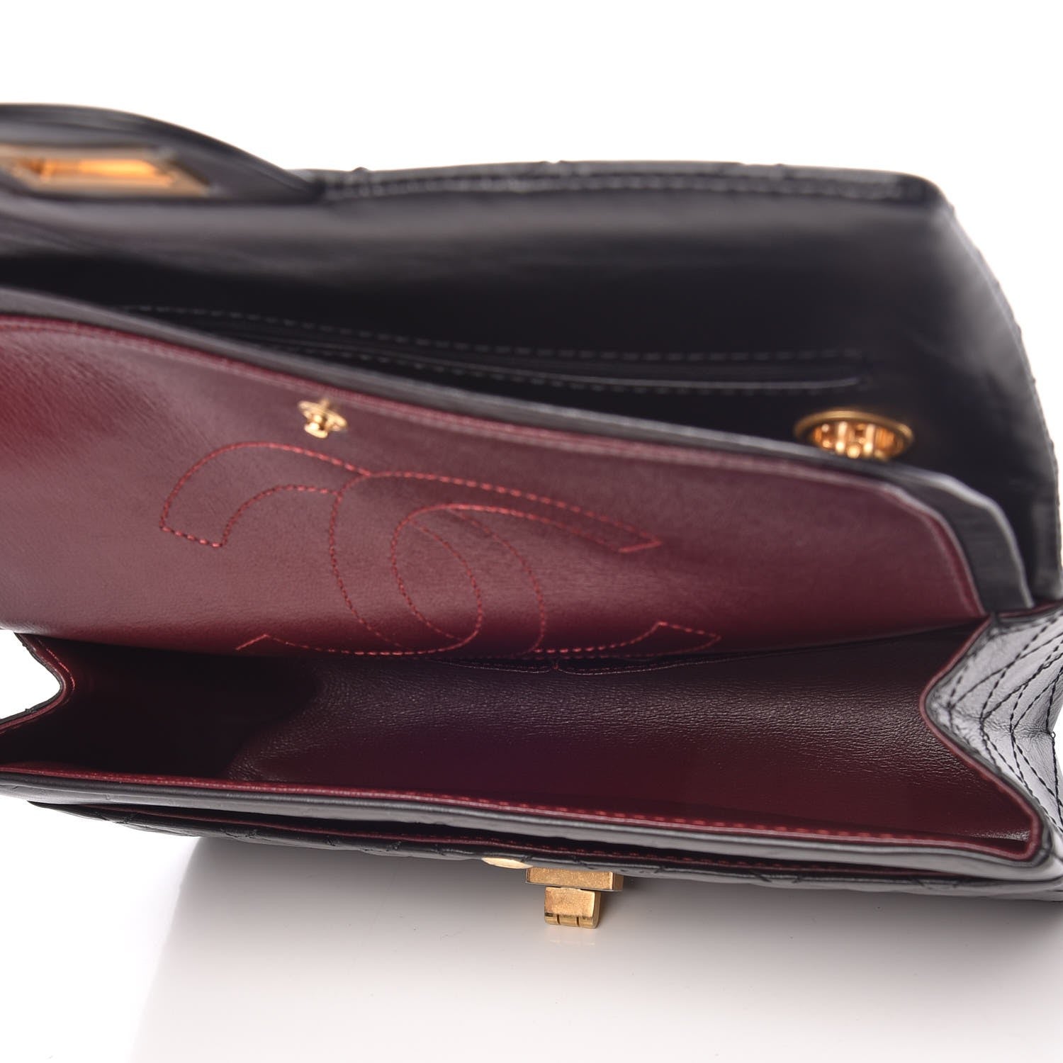 Chanel Aged Calfskin Quilted 2.55 Reissue 225 Flap Black 6 of 9