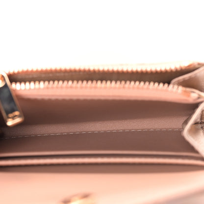 Christian Dior Metallic Lambskin Cannage Caro Glycine Wallet Pink 5 of 9