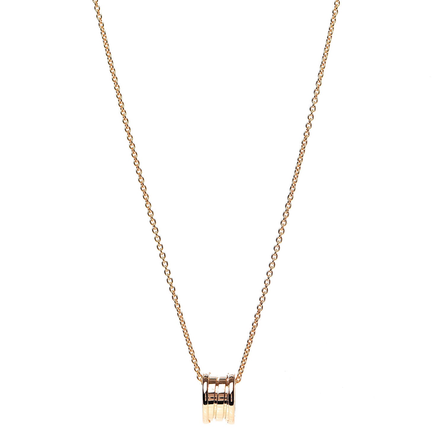 Bulgari 18K Rose Gold B.Zero1 Pendant Necklace 1 of 6