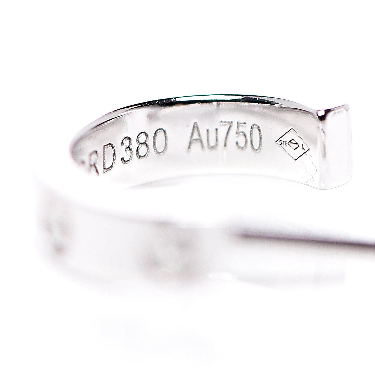 18K White Gold Small LOVE Hoop Earrings