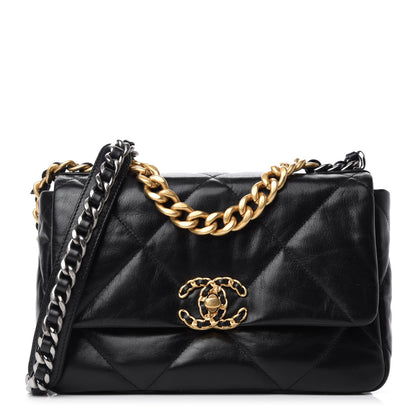 Chanel Goatskin Quilted Medium Chanel 19 Flap Black 1 of 11