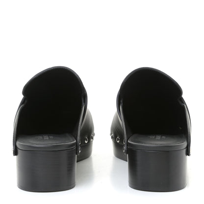 Hermes Calfskin Calya Mules 36 Black 5 of 10
