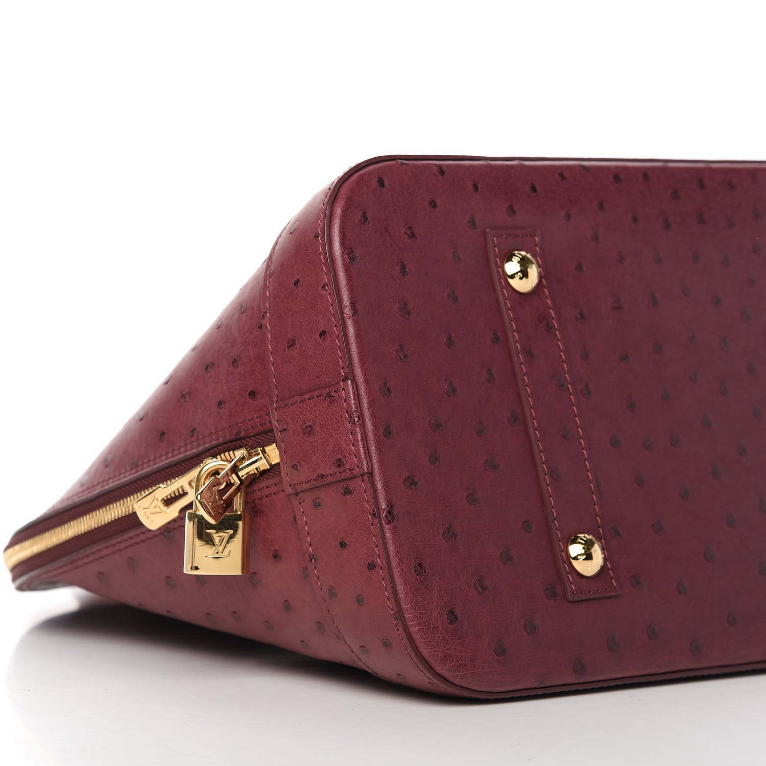 Louis Vuitton Ostrich Alma GM Prune 6 of 9
