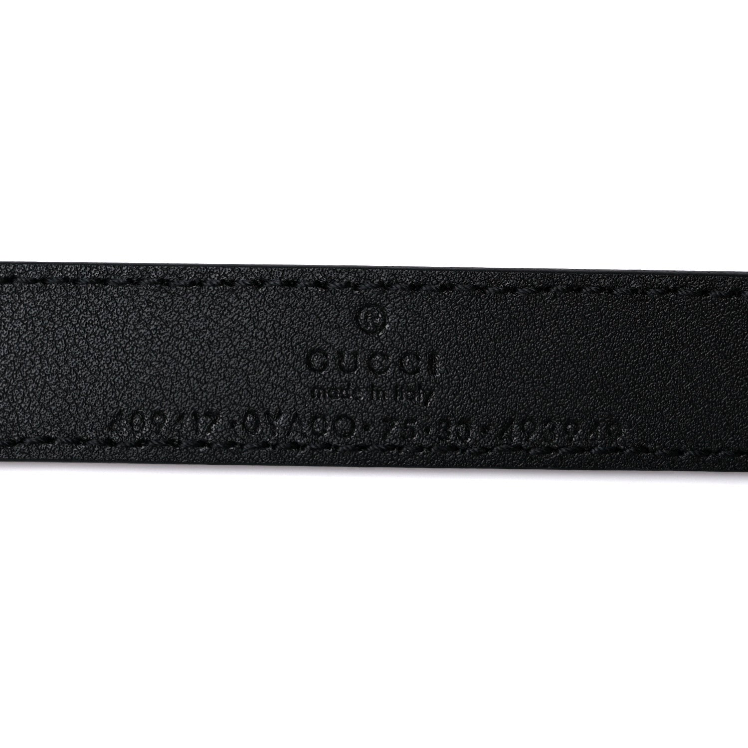 Gucci Plutone Calfskin Double G 20mm Belt 75 30 Black 3 of 4