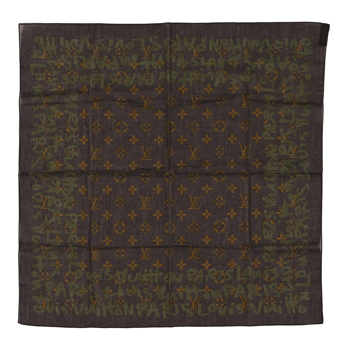 Silk Graffiti Monogoram Scarf