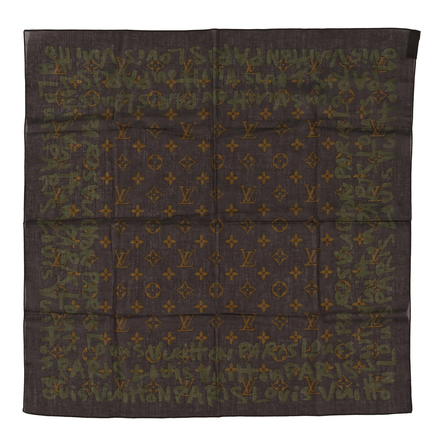 Louis Vuitton Silk Graffiti Monogoram Scarf 1 of 3