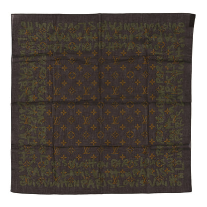 Louis Vuitton Silk Graffiti Monogoram Scarf 1 of 3