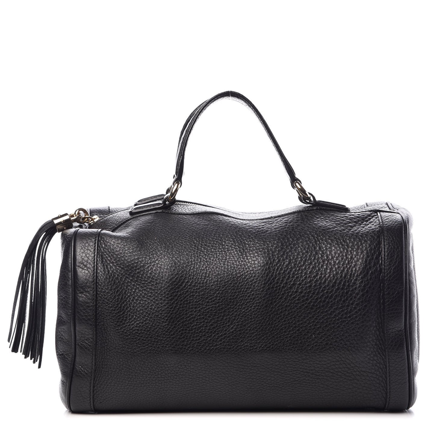 Pebbled Calfskin Medium Soho Boston Black