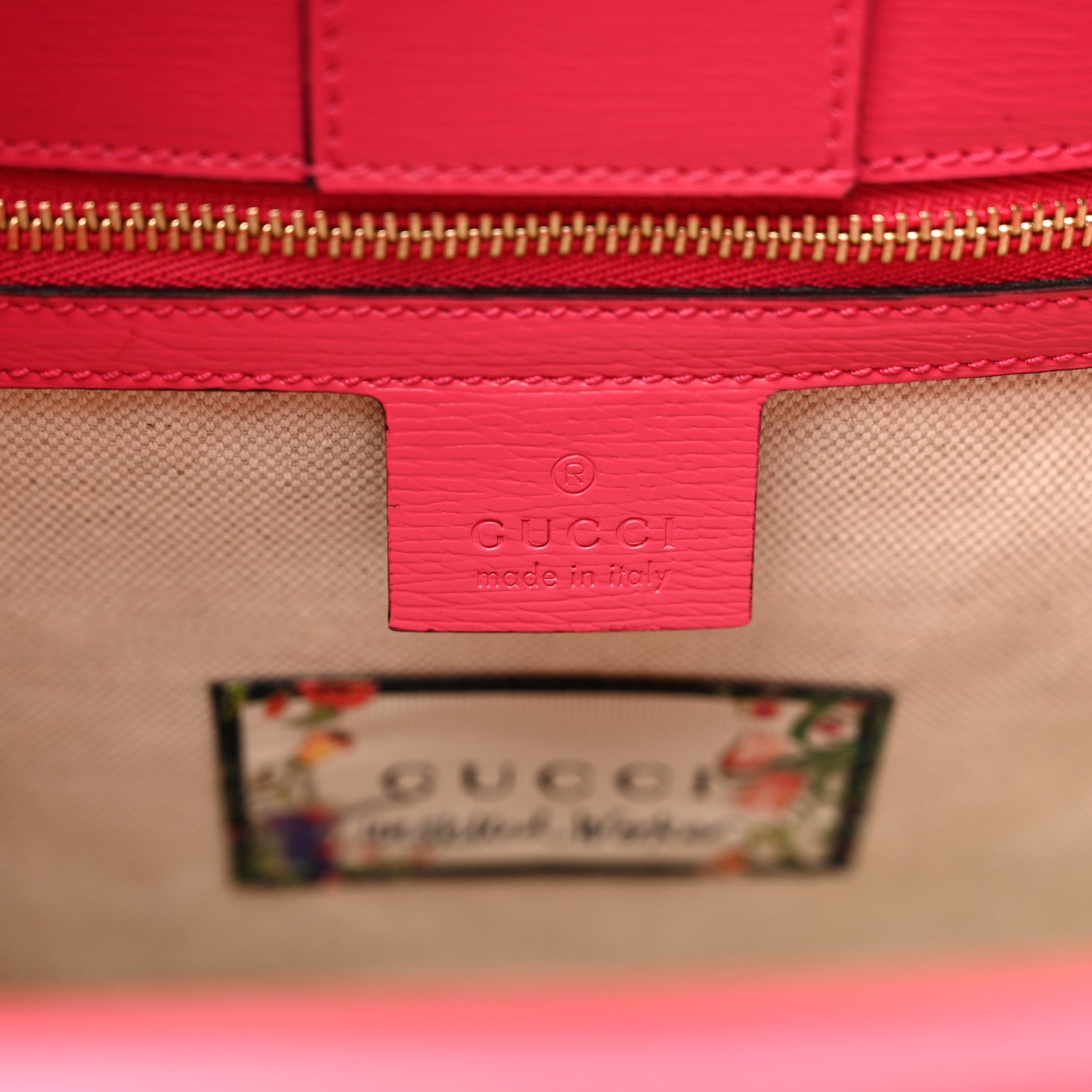 Gucci Nappa Bamboo Printed Nymphaea Top Handle Bag Multicolor 7 of 11