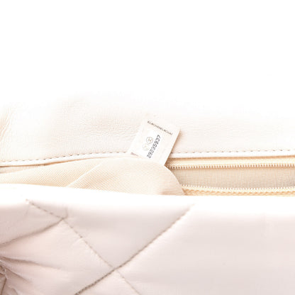 Chanel Lambskin Quilted Medium 19 Flap White 6 of 9