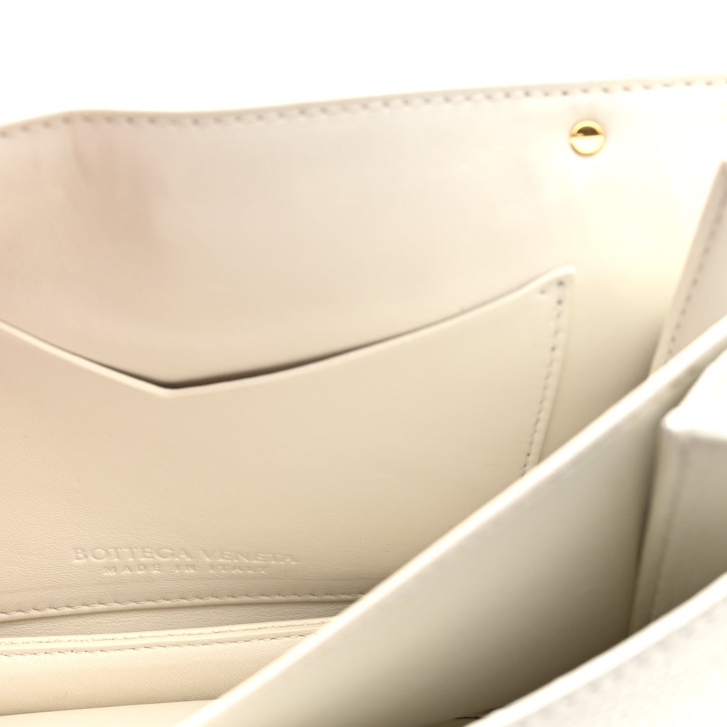 Calfskin Mount Envelope Bag White