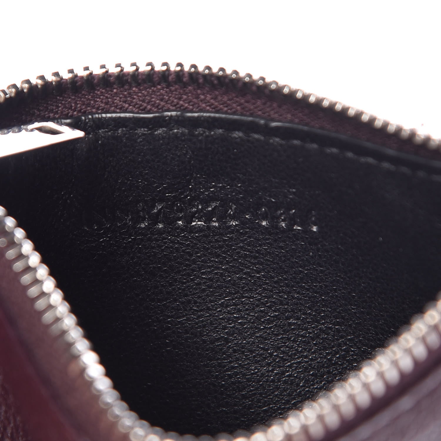 Saint Laurent Grained Calfskin 5 Fragments Zip Pouch Card Holder Amaranto 7 of 9