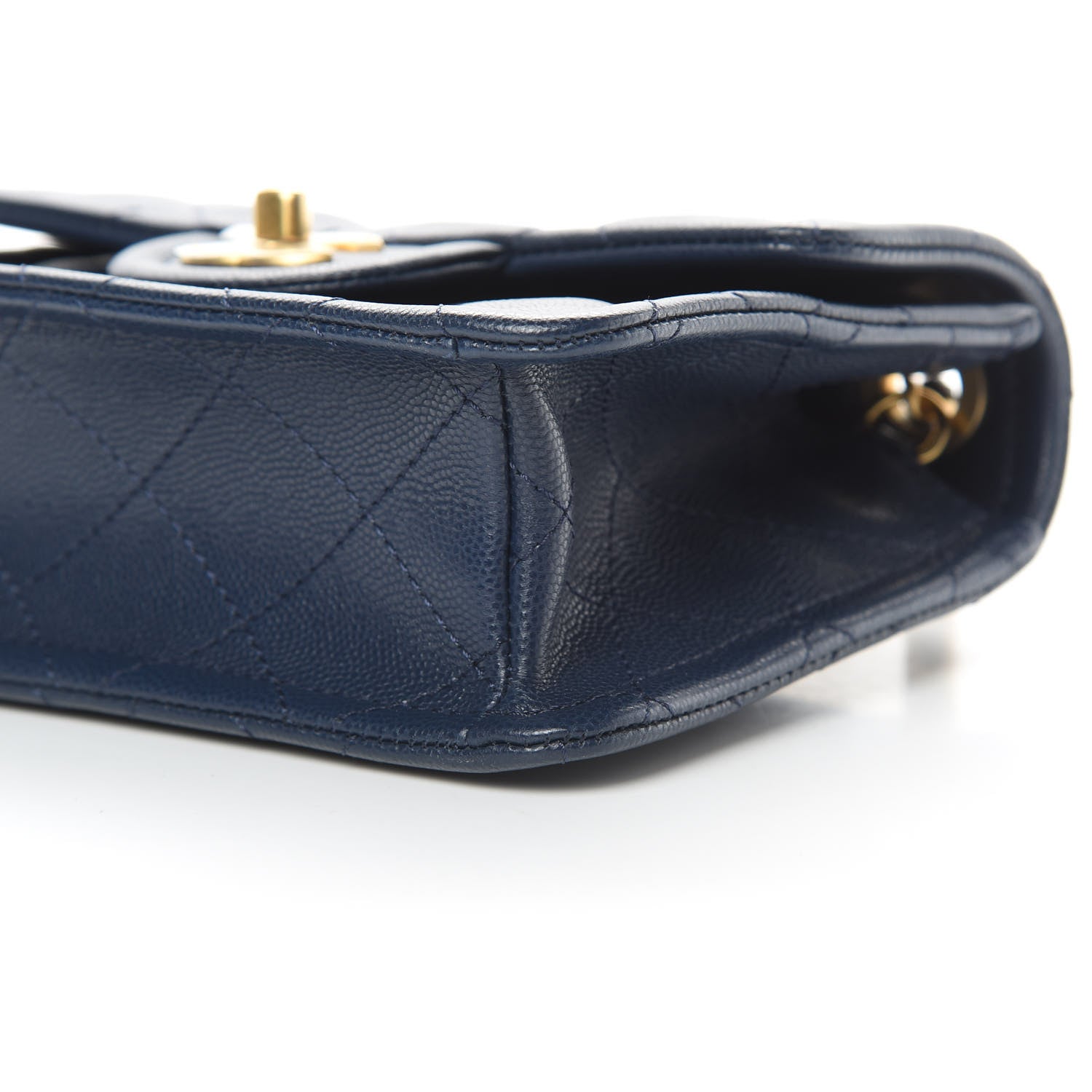 Chanel Caviar Quilted Mini Sweet Classic Flap Navy Blue 10 of 11