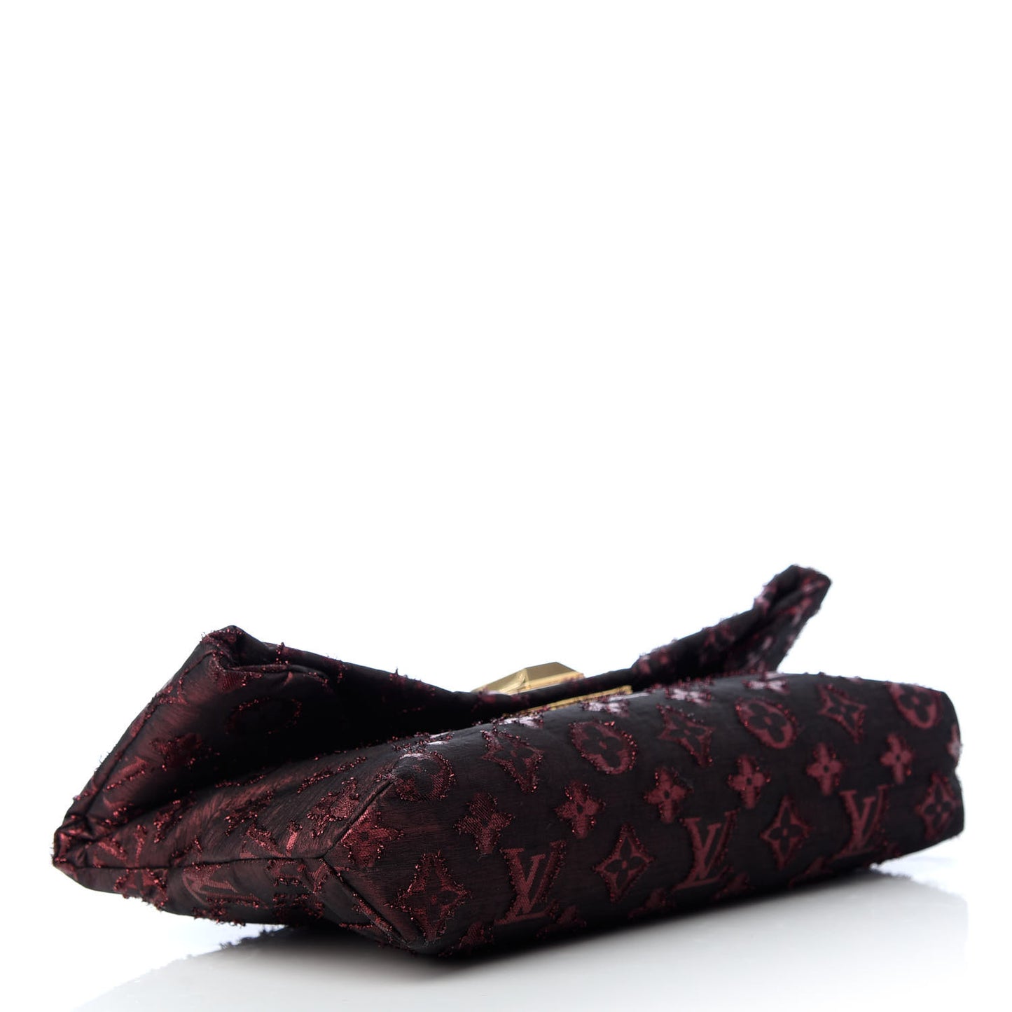 Lurex Quilted Monogram Altair Clutch Bordeaux