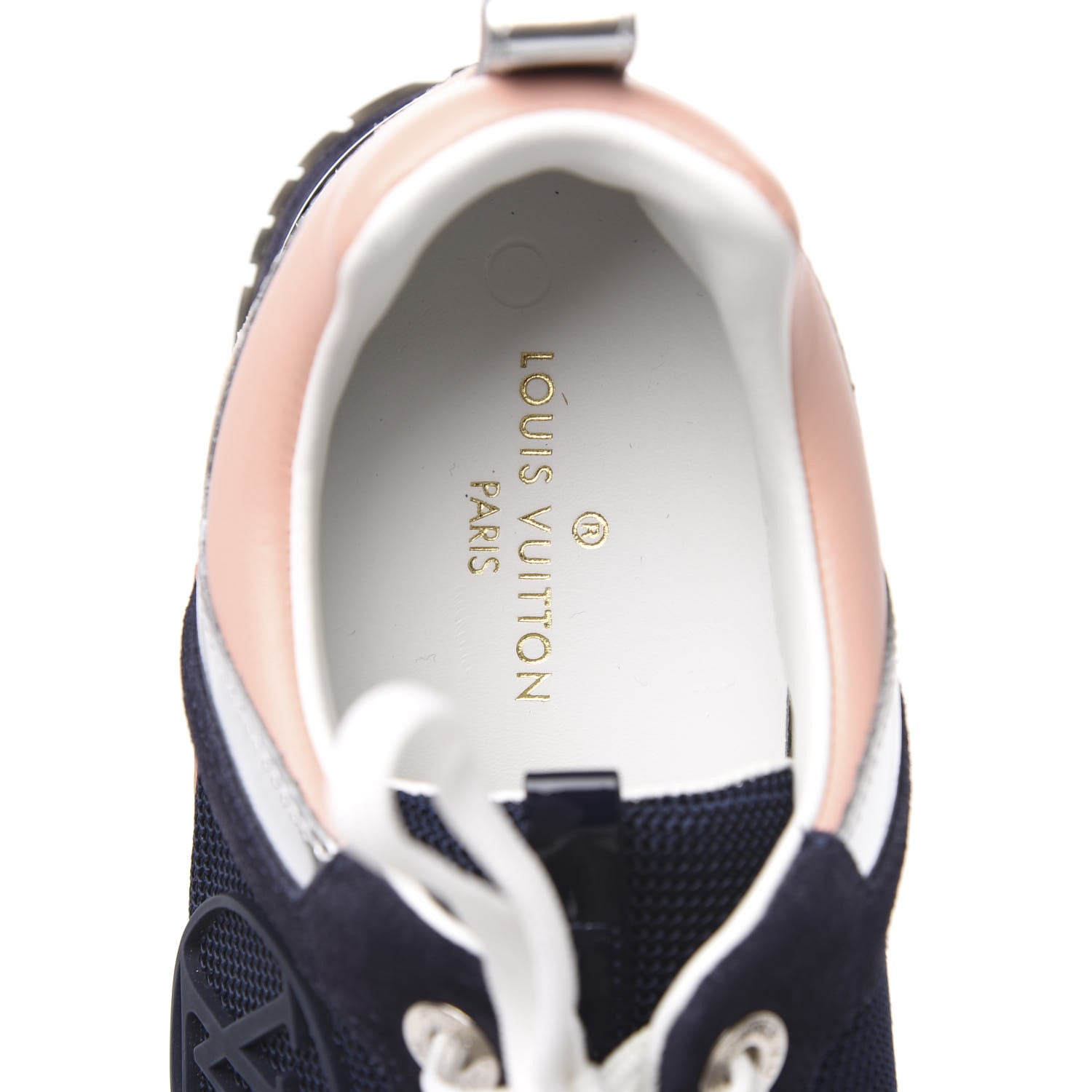 Louis Vuitton Suede Calfskin Run Away Sneakers 37 Blue Pink White 6 of 6