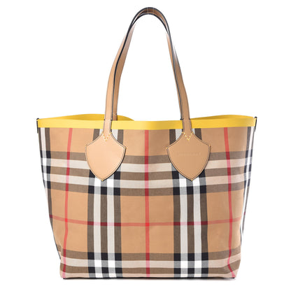 Burberry Vintage Check Large The Giant Reversible Tote Antique Yellow Golden Yellow 1 of 24