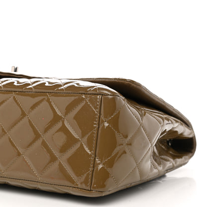 Chanel Patent Quilted Maxi Single Flap Brown 9 of 17