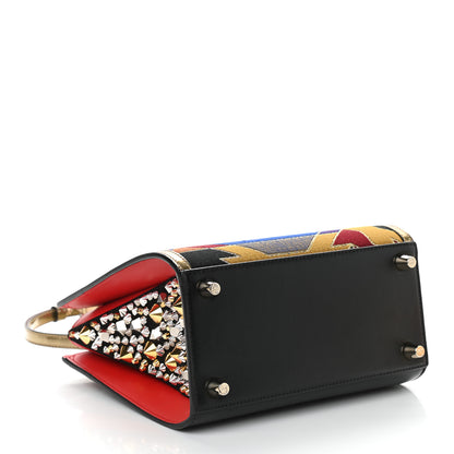 Christian Louboutin Calfskin Embroidered Small Paloma Multicolor 4 of 8