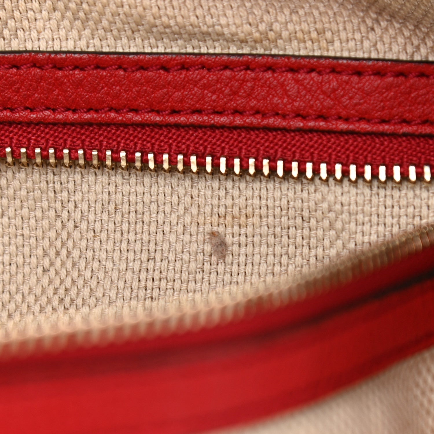 Gucci Pebbled Calfskin Medium Soho Chain Shoulder Bag Red 10 of 14