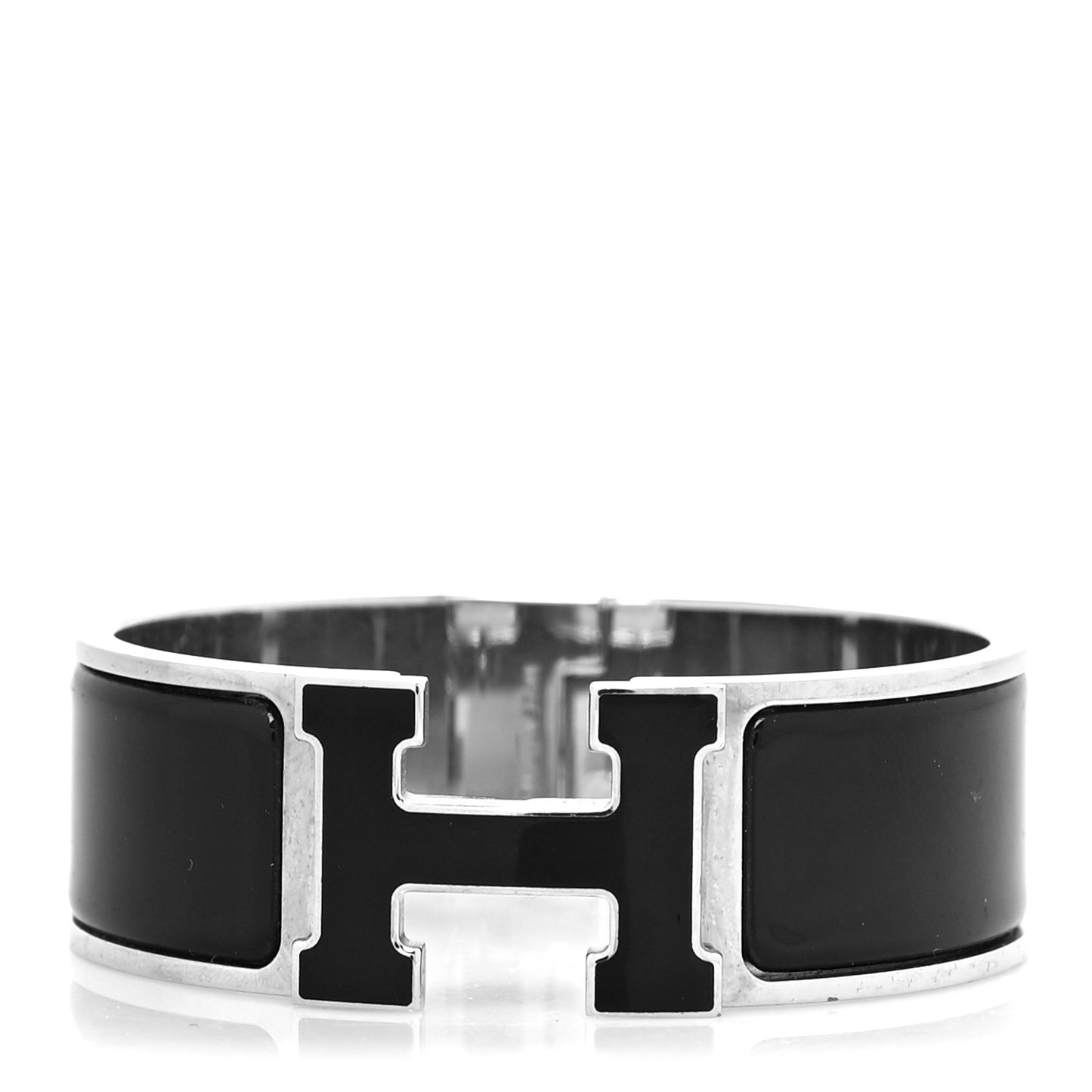 Enamel Wide Clic Clac H Bracelet PM Black