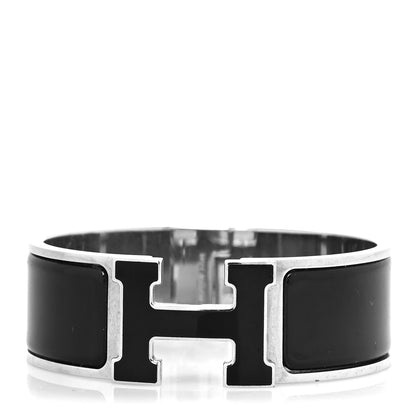 Hermes Enamel Wide Clic Clac H Bracelet PM Black 1 of 5