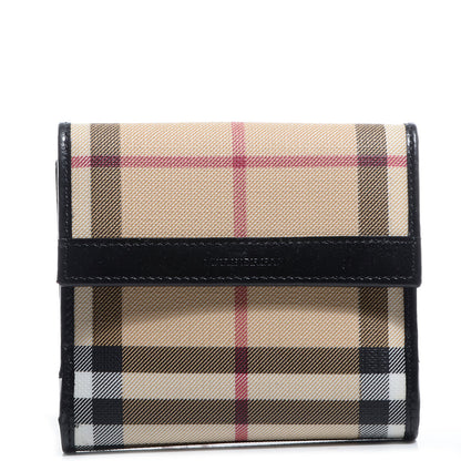 Burberry Nova Check Compact Wallet Black 1 of 8