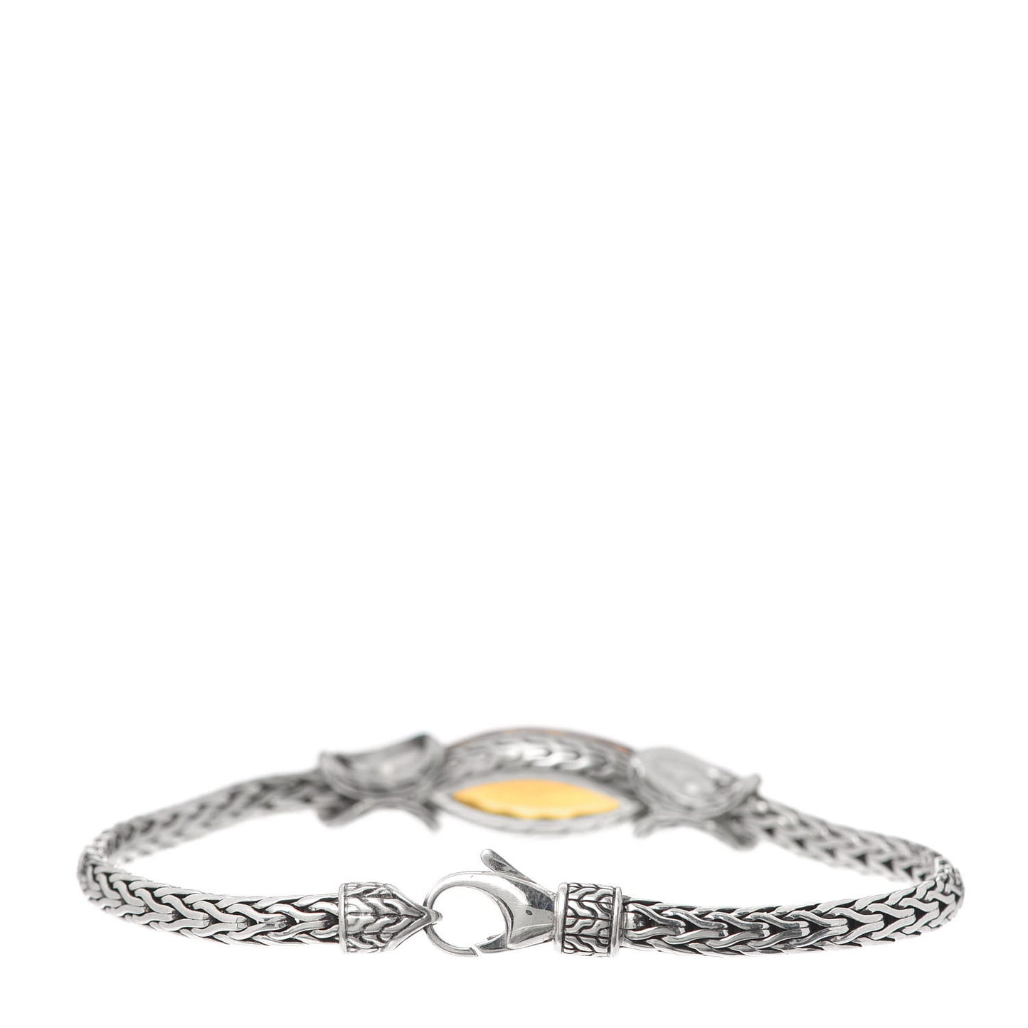 Sterling Silver Citrine Asli Classic Chain Link Station Bracelet