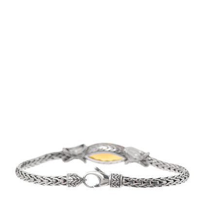 John Hardy Sterling Silver Citrine Asli Classic Chain Link Station Bracelet 3 of 5