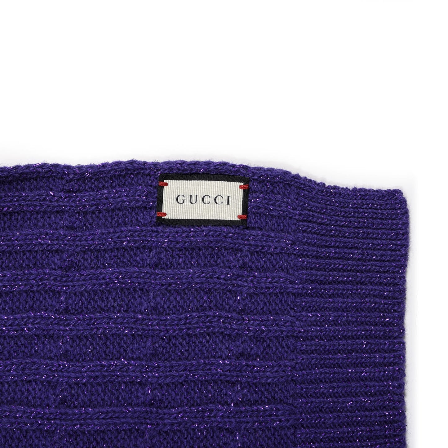 Wool Knit Shine Reg Scarf Parma Violet Dark Purple