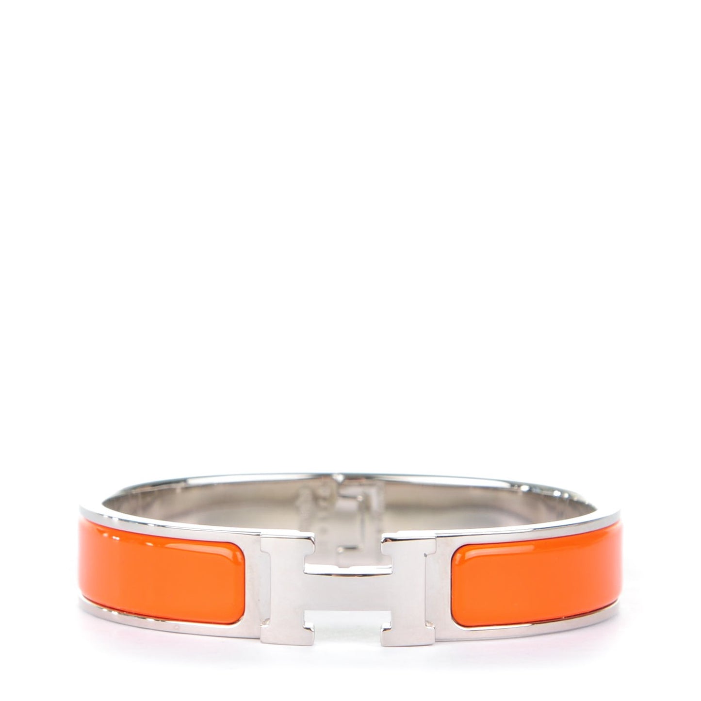 Enamel Narrow Clic Clac H Bracelet PM Orange