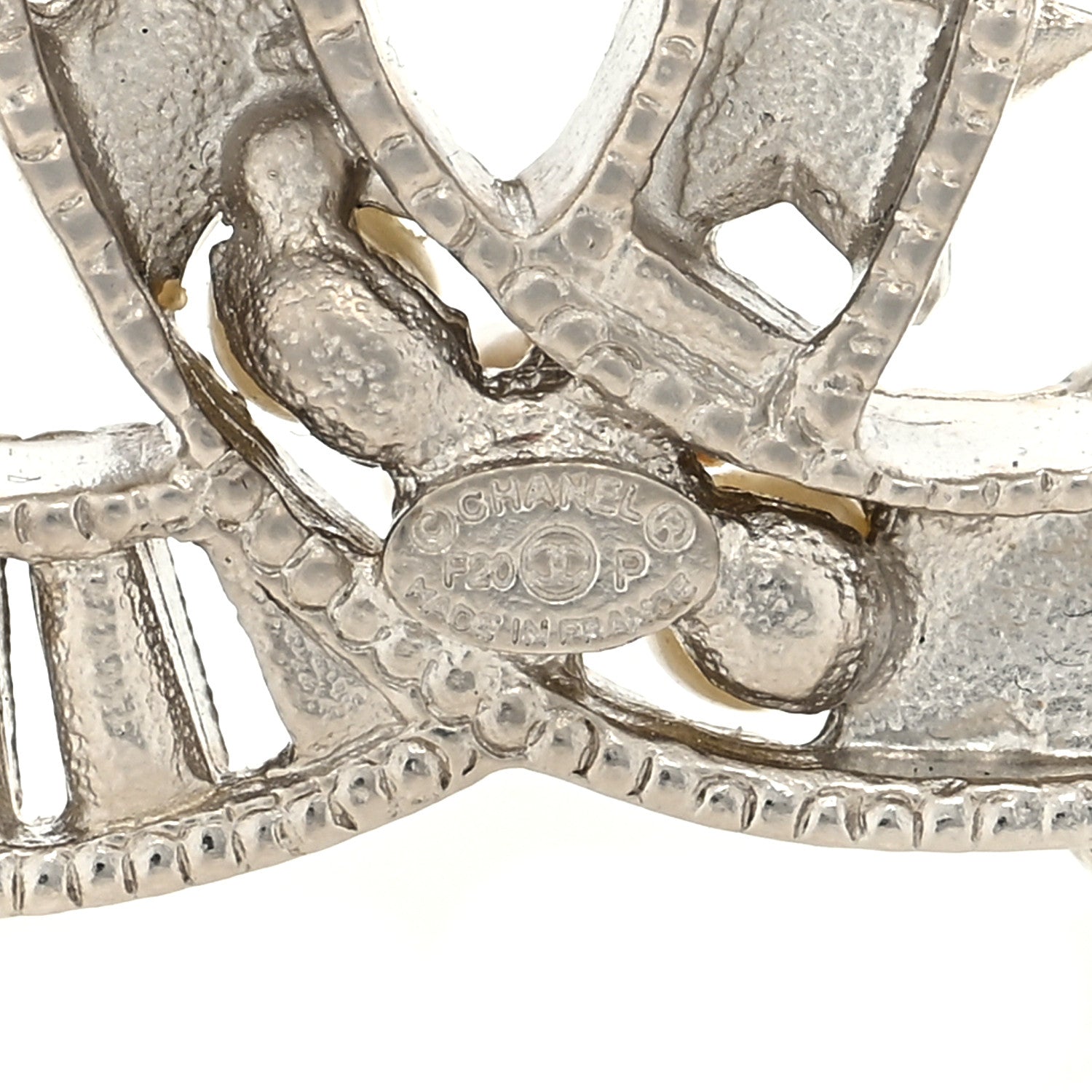 Chanel Crystal Pearl CC Star Coco Flapper Brooch Silver 3 of 3