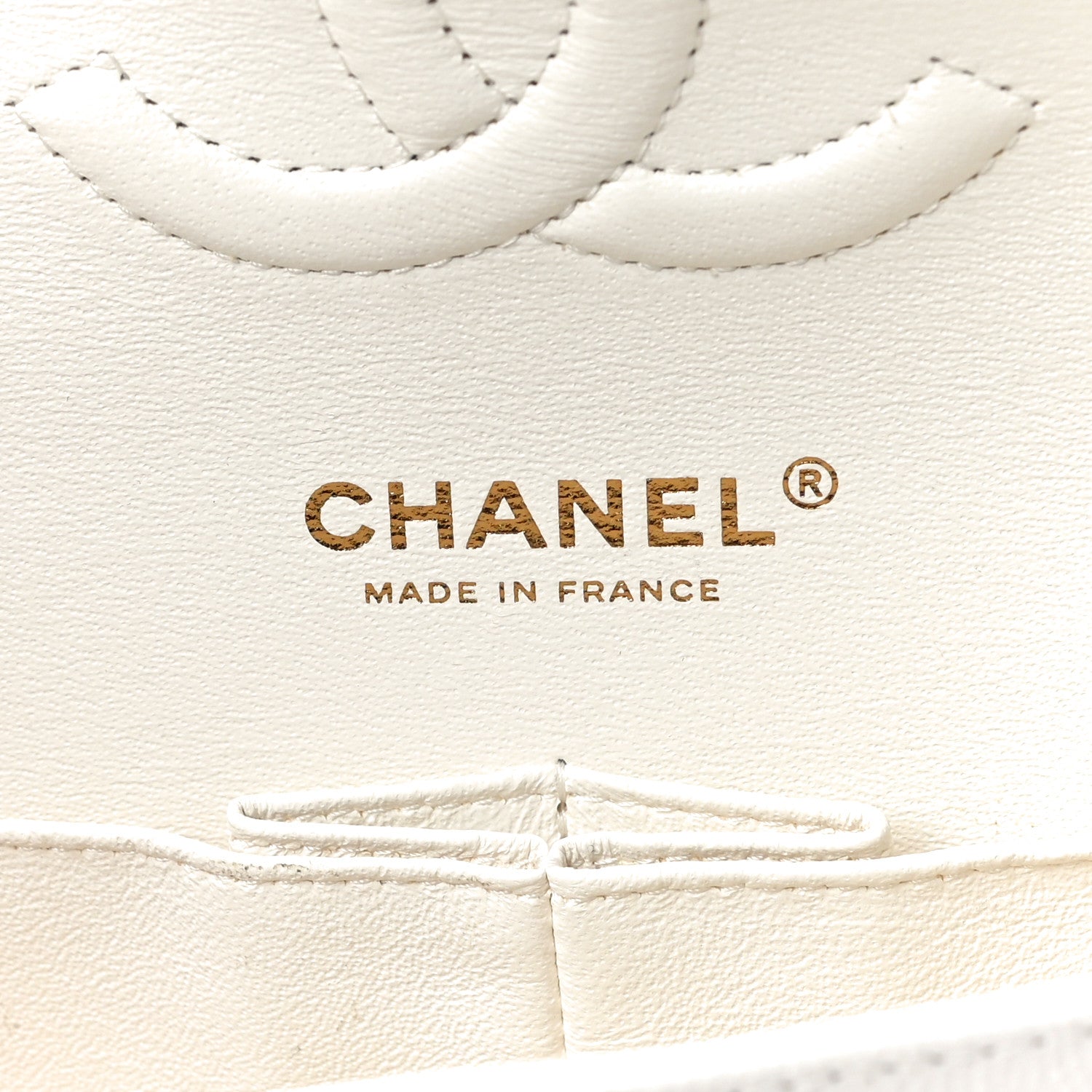Chanel Caviar Quilted Medium Double Flap White 10 of 11