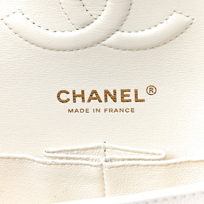 Chanel Caviar Quilted Medium Double Flap White 10 of 11