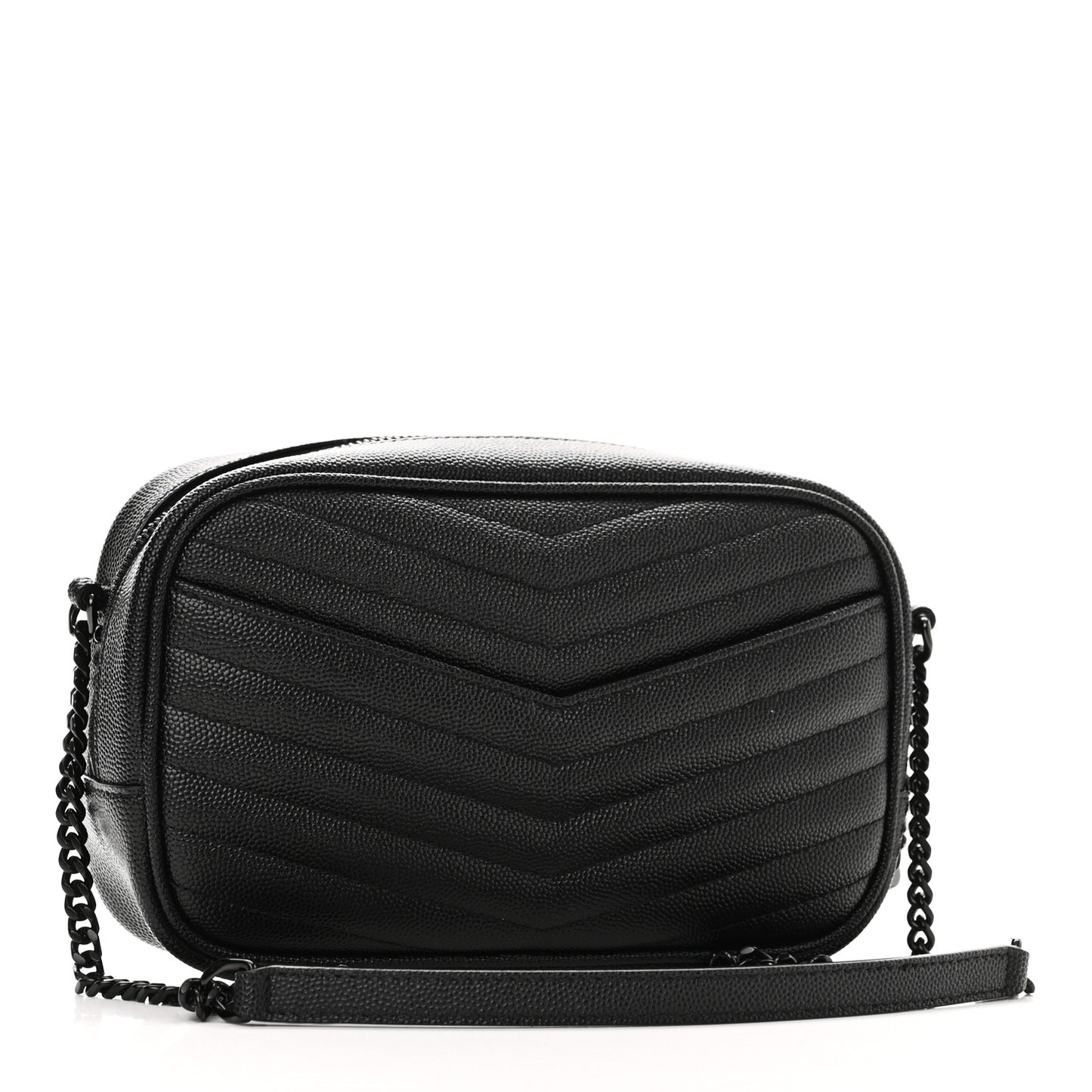 Grain De Poudre Matelasse Monochrome Monogram Mini Lou Camera Bag Black