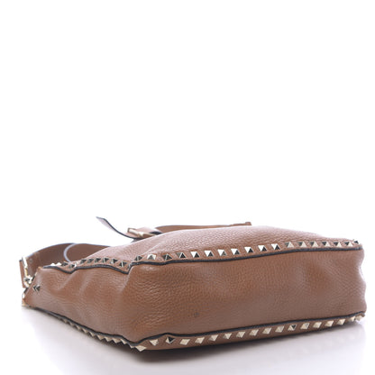 Valentino Garavani Pebbled Calfskin Small Rockstud Flip-Lock Messenger Bag Light Cuir 4 of 20
