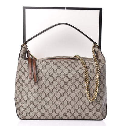 Gucci GG Supreme Monogram Large Linea A Hobo Light Brown 11 of 11
