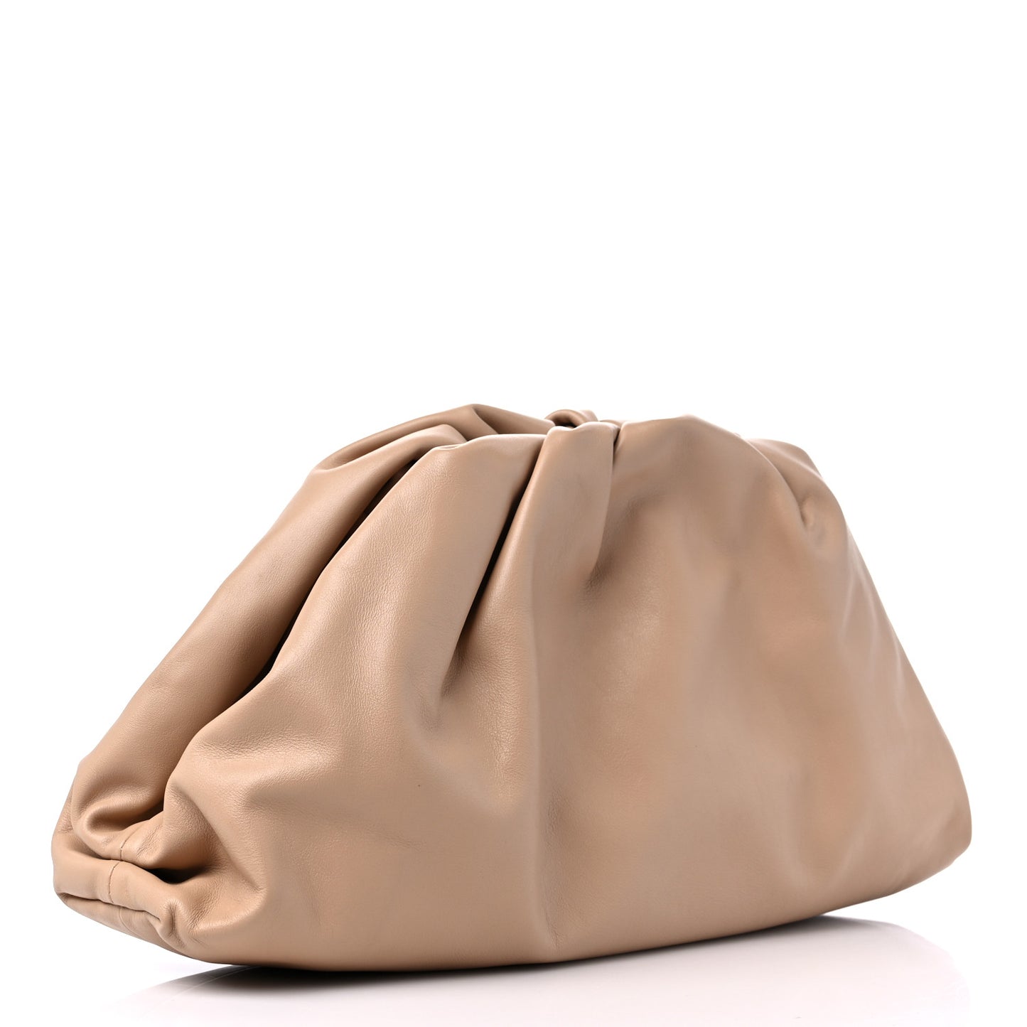 Smooth Butter Calf The Pouch Oversized Clutch Nude